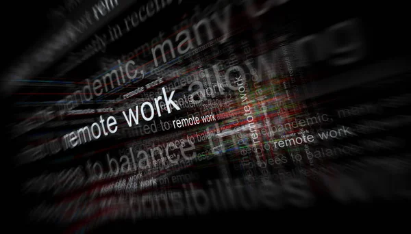 Uluslararası medyada manşet haberlerinde uzaktan çalışma. Gürültü gösterilerinde haber başlıklarının soyut konsepti. TV arızası etkisi 3d illüstrasyon.