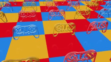 Oyun esport pedi çoklu 3B sembol döngülü ve pürüzsüz nesne desen canlandırması