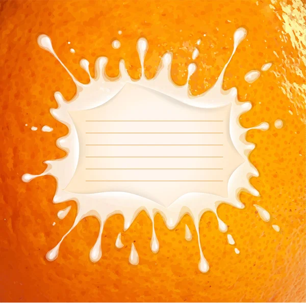 Owoc pomarańczowy tło, mleczarnia — Wektor stockowy