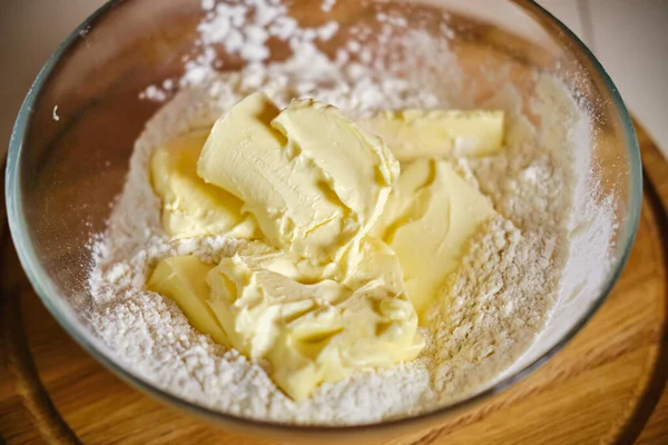 Ingredients for Christmas cookies, cream. — Stock Photo, Image