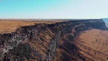 Yılan Nehri Kanyonu, Idaho 'da hava aracı görüntüsü. Üst Görünüm Vercion 2