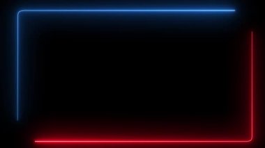 Soyut dikişsiz arka plan neon mavisi spektrum döngüsü floresan ultraviyole ışık parlaması.