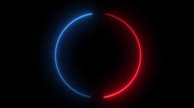 Soyut, pürüzsüz arka plan. Eon mavisi spektrum. Flüoresan ultraviyole ışıltılı animasyon. Sürüm 2