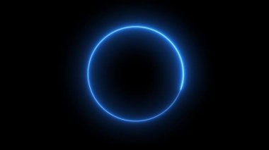 Soyut, pürüzsüz arka plan. Eon mavisi spektrum. Flüoresan ultraviyole ışıltılı animasyon. Sürüm 3