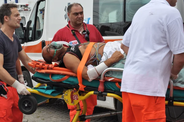 Italian medical services in action — Stock Photo, Image