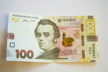 100 Hryvnia Ukrayna gagası, glaklorik desen