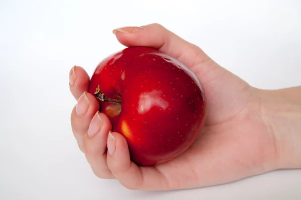 Manzana en mano — Foto de Stock