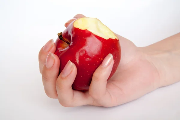 Manzana en mano — Foto de Stock