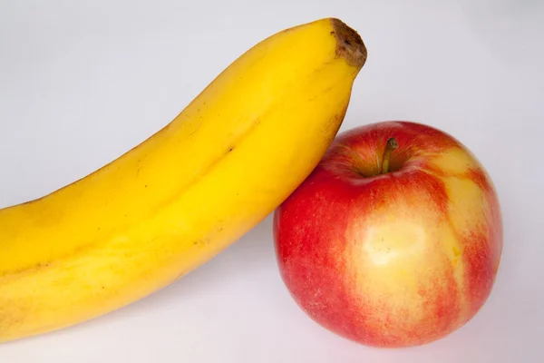 Jabłko banan — Zdjęcie stockowe
