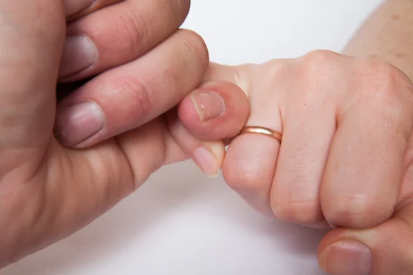 United hands on white background — Stock Photo, Image