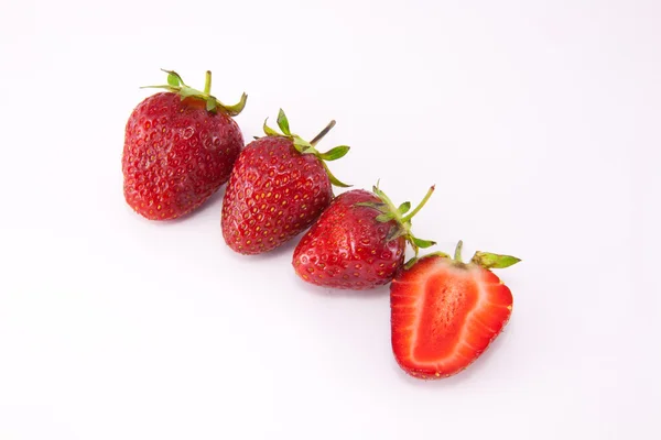 Strawberries isolated on white — Stock Photo, Image