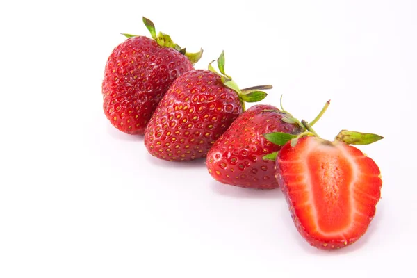 Strawberries isolated on white — Stock Photo, Image