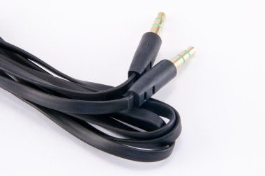 Ses kablosu beyazda izole edildi