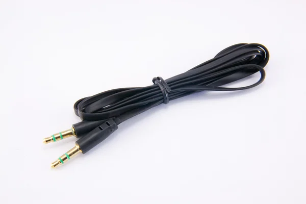 Cable de audio aislado en blanco — Foto de Stock