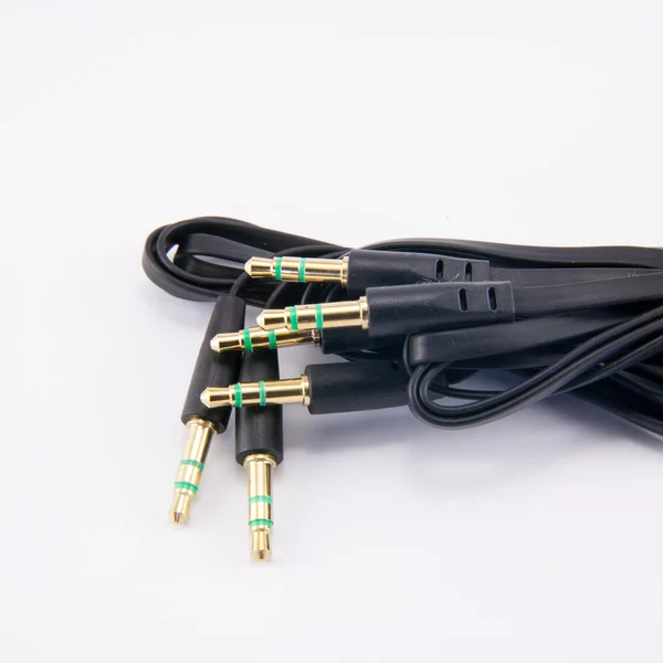 Zvukový kabel izolovaný na bílé — Stock fotografie