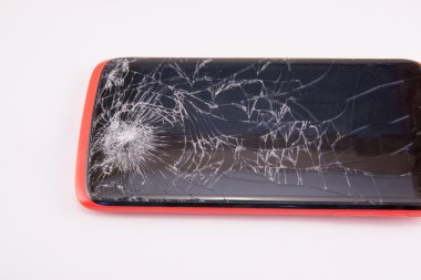 kırık ekran ile Smartphone