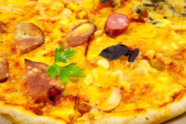 Mozzarella ile pizza.