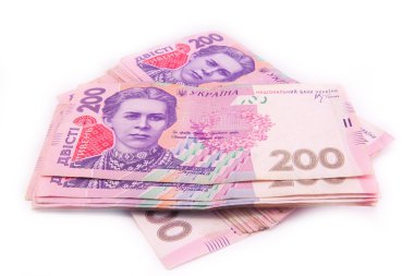 Ukrayna Hryvnia 'sı. Yakın çekim.