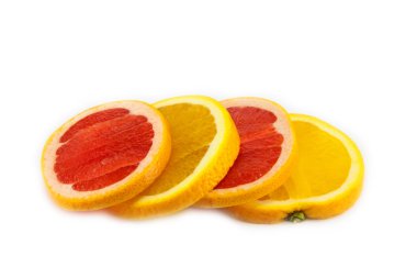 kesme greyfurt ve portakal