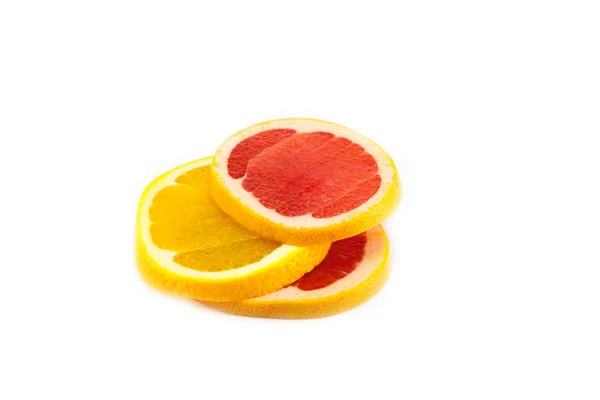 Corte de pomelo y naranja — Foto de Stock