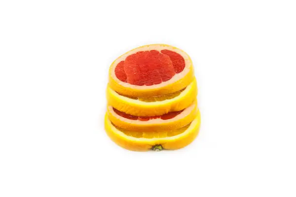 Corte de pomelo y naranja — Foto de Stock