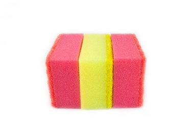 Sünger pedleri izole beyaz arka plan üzerinde Temizleme