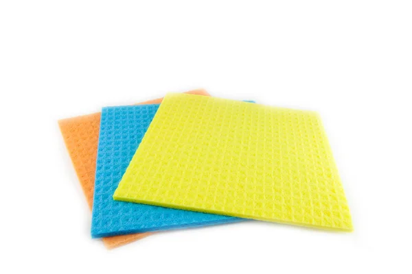 Sponge scouring pads on an isolated white background — Stock Photo, Image