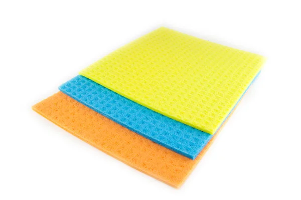 Sponge scouring pads on an isolated white background — Stock Photo, Image