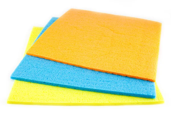 Sponge scouring pads on an isolated white background — Stock Photo, Image