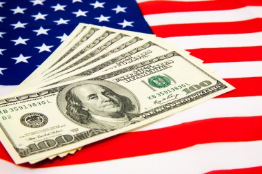 Amerikan doları ve bayrağı