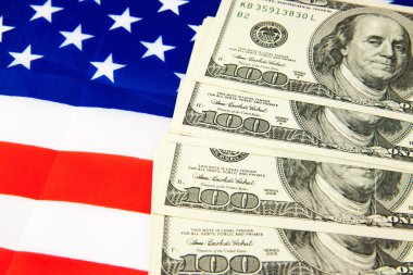Amerikan doları ve bayrağı