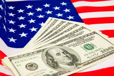 Amerikan doları ve bayrağı