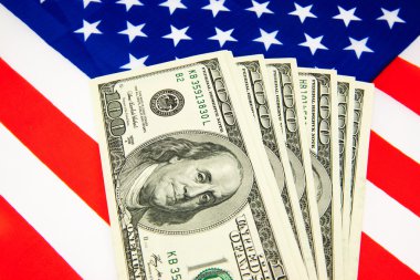 Amerikan doları ve bayrağı