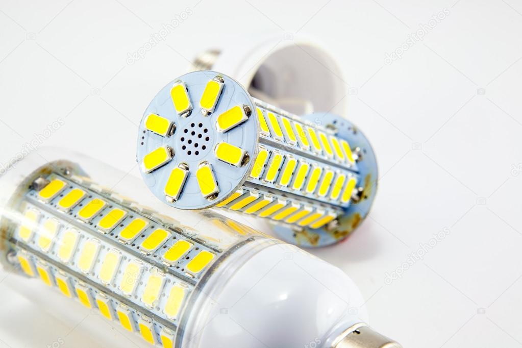 led light bulb isolated on white background