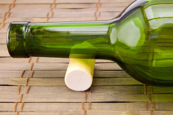 Empty wine bottle with cork Royalty Free Stock Images