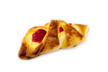 Beyaz arka plan üzerinde izole lezzetli ve taze kurabiye