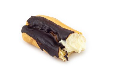 Beyaz üzerine izole edilmiş lezzetli pasta.