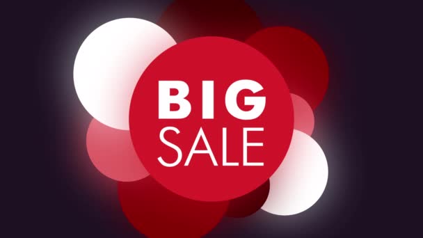 Dynamic Sale Animation Red Style — Stock Video