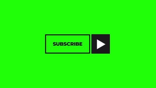 Yeşil Arkaplanda Abone Düğmesi Canlandırması — Stok video