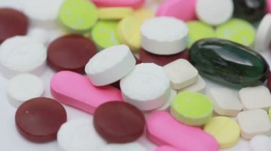 HD makro, renkli tıbbı loopable haplar