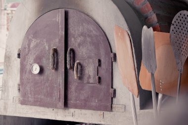 traditional oven for cooking and baking pizza, filtered images 