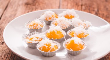 Tay toddy palm pasta tatlı tadı tahtaya lezzetli