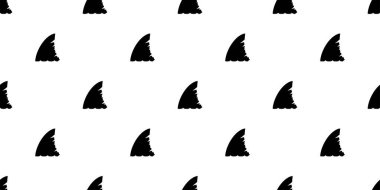 Köpek balığı yüzgeci desensiz vektör yunus balığı balığı tekrar duvar kağıdı eşarbı izole edilmiş karo hayvan karikatür çizimi okyanus karalama tasarımı