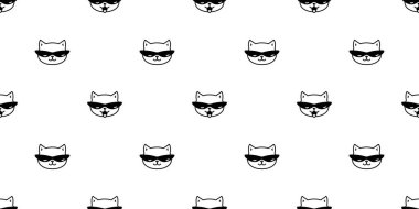 Kedisiz desenli kedi yavrusu güneş gözlüğü Calico vektör eşarp izole arka plan çizgi film hayvan fayans duvar kâğıdı çizim çizim tasarımı