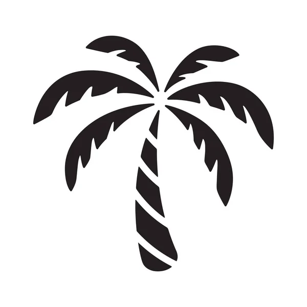 Palmera Vector Icono Cocotero Logotipo Símbolo Planta Signo Tropical Verano — Archivo Imágenes Vectoriales