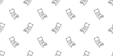 kedi desensiz kedi yavrusu uyuyan calico vektör hayvan çizgi filmi arka plan eşarbı izole edilmiş duvar kağıdı karalama tasarımı