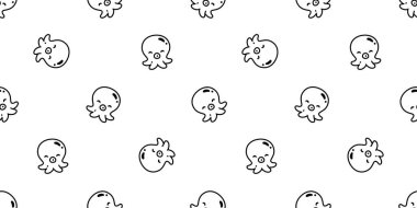 ahtapot desensiz balık vektörü somon balığı balığı yunusu karalama ikonu okyanus evcil hayvanı duvar kâğıdı döşeme arka plan eşarbı izole çizim tasarımı