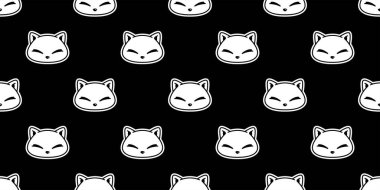 kedisiz desenli kedi yavrusu başı calico vektör eşarp izole edilmiş arka plan hayvan karikatür karikatür duvar kâğıdı çizimi kara tasarım