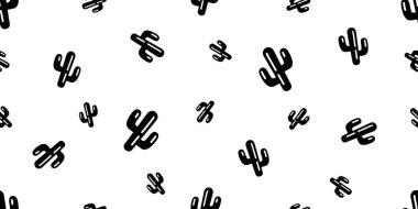 Kaktüs desensiz Desert Botanica çiçek bahçesi karikatür karikatürü Duvar kâğıdı kaplama eşarp çizimi izole karalama tasarımı