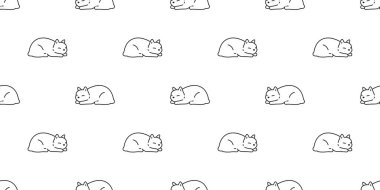 Kedisiz desenli kedi yavrusu, Calico vektör hayvan eşarbı karikatür hayvan fayans duvar kağıdı tekrar arkaplan çizimi tasarımı